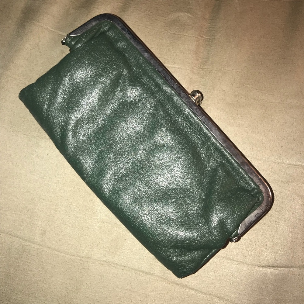 Hunter Green Faux Leather Wallet SJP Bitten Coll.